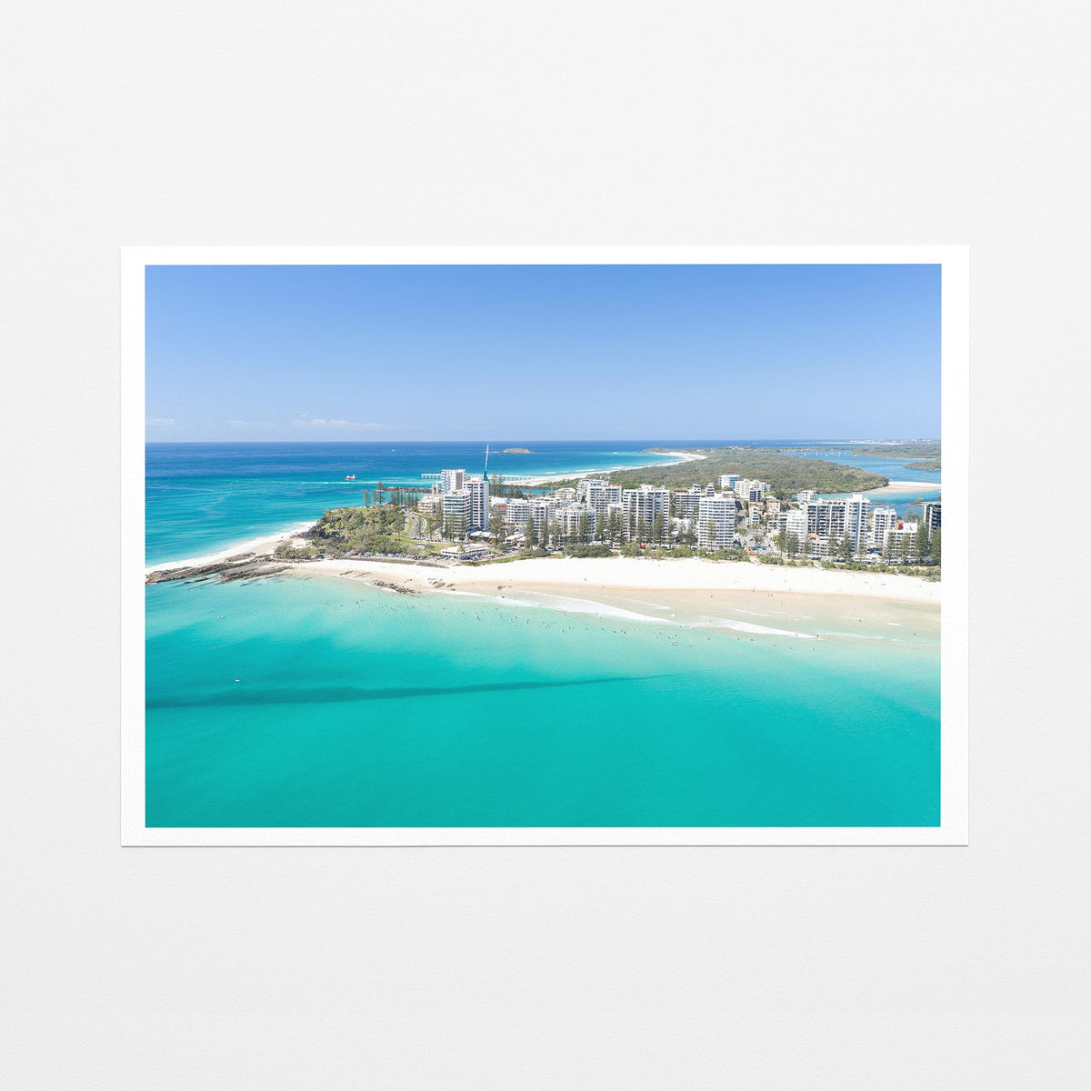 Snapper Rocks skyline fine art paper print