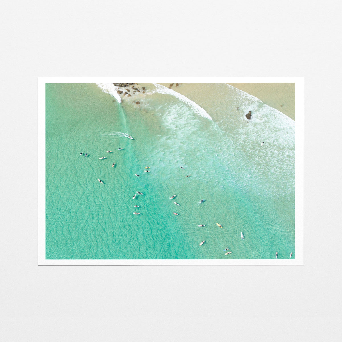 Snapper Rocks surf lineup fine art paper print