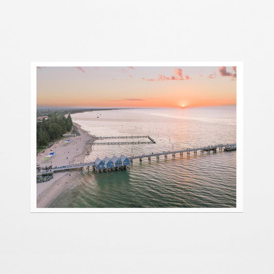 The Busselton Jetty photo printed on fine art paper with a white border