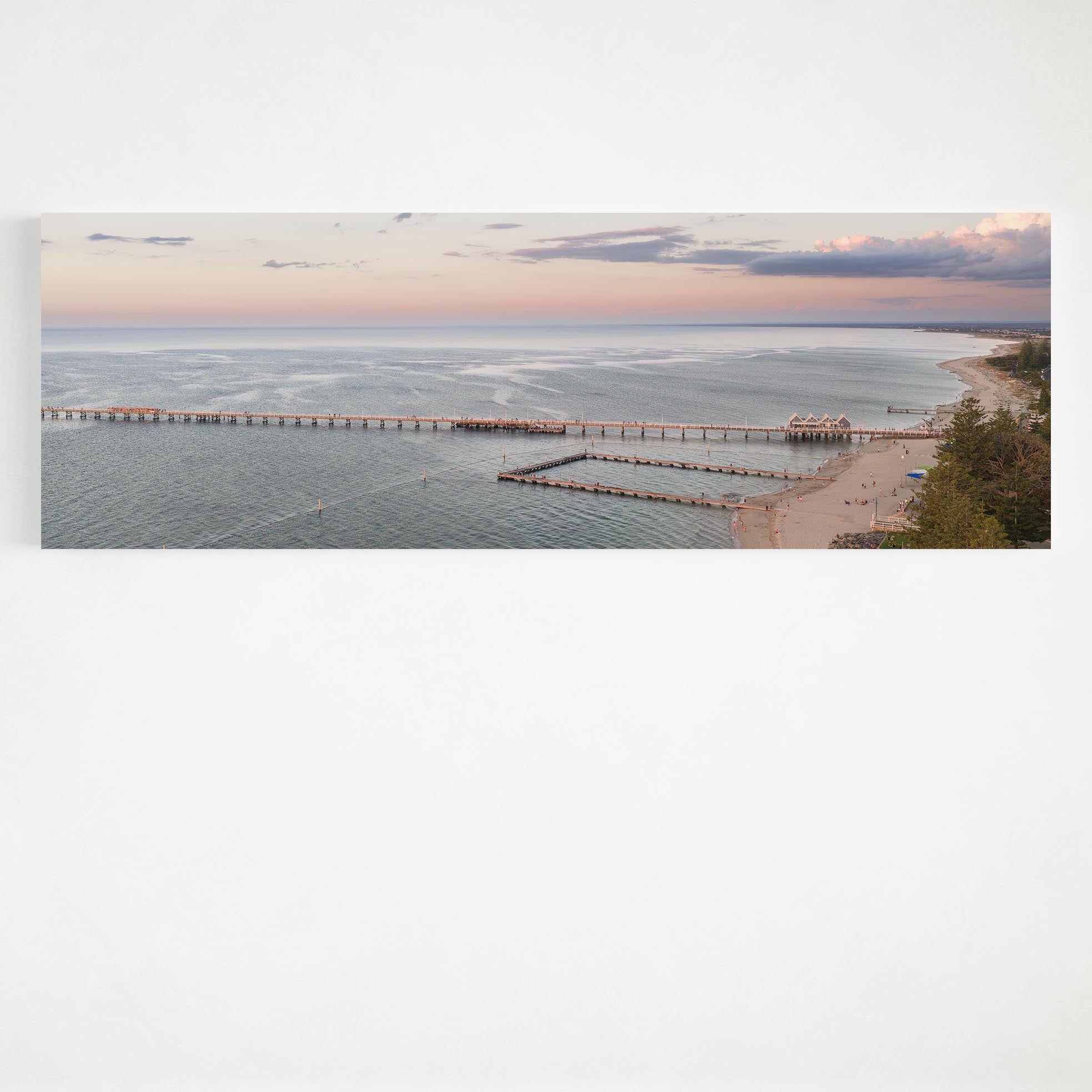 Busselton Jetty aerial canvas wall art WA