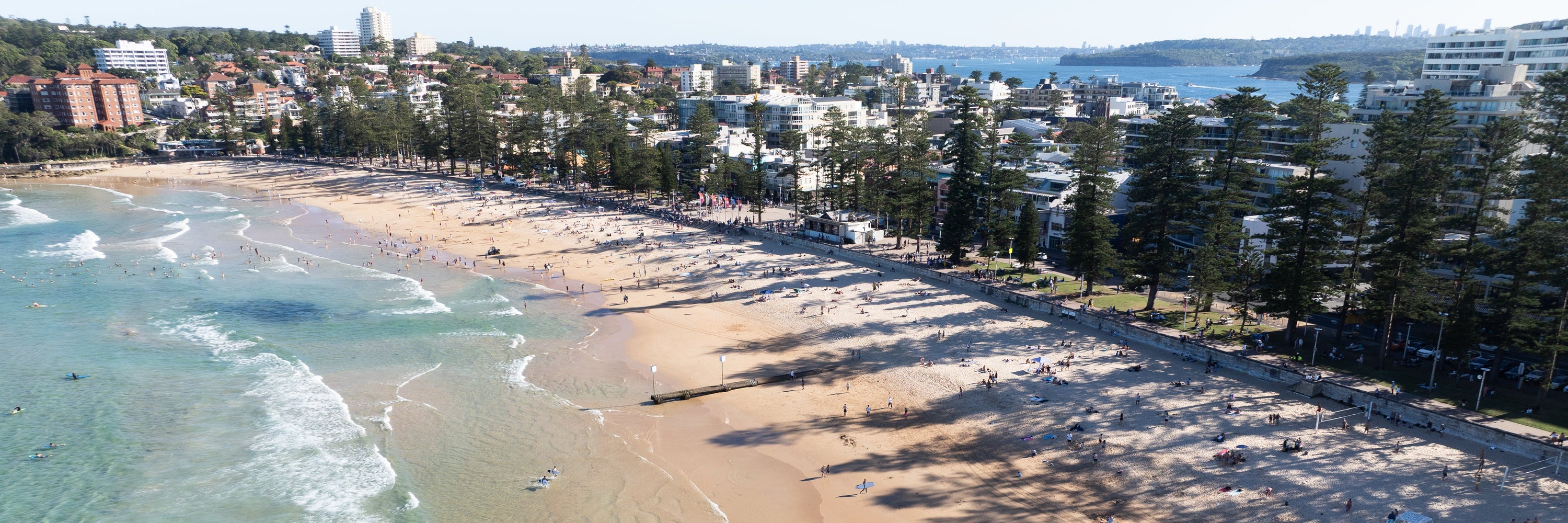 Manly Beach aerial canvas wall art Sydney