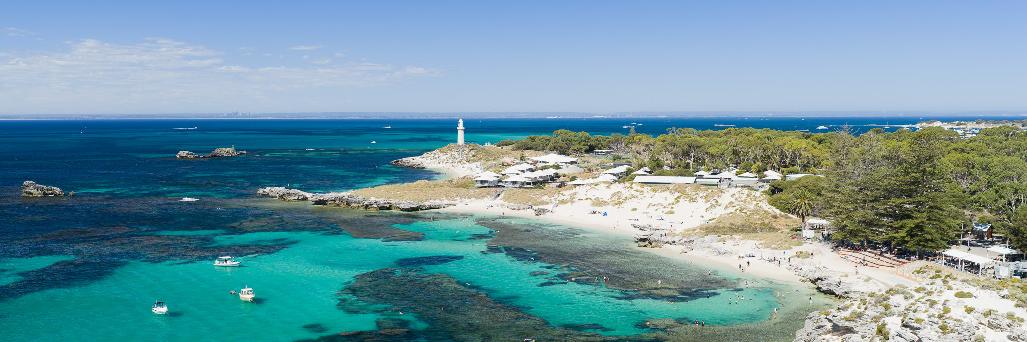 The Basin aerial canvas wall art Rottnest Island WA