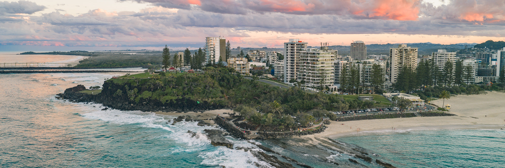 Snapper Rocks aerial canvas wall art collection Coolangatta QLD