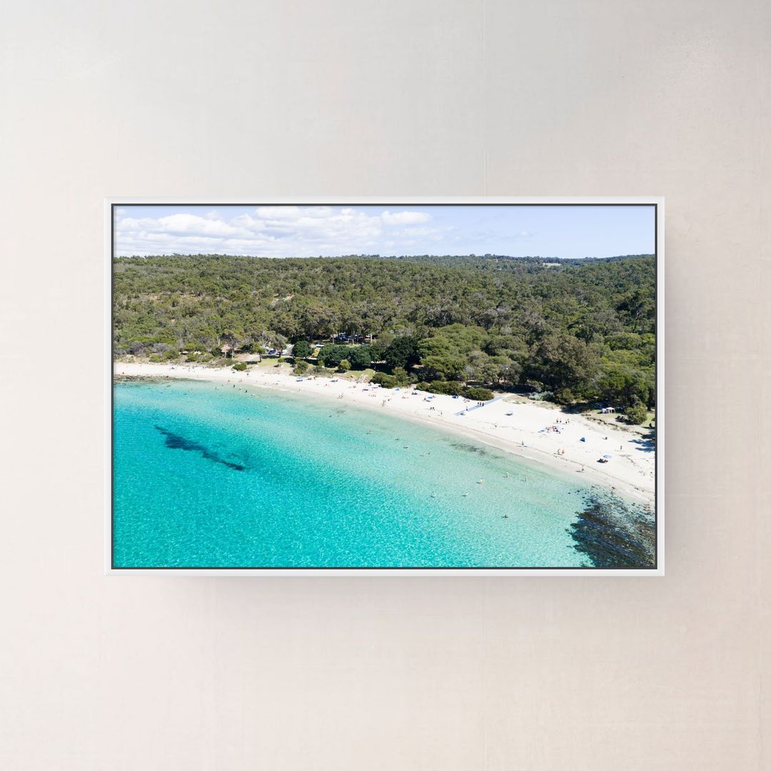Meelup Beach canvas displayed on a wall