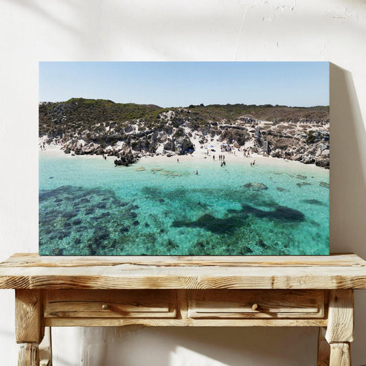 Aerial photograph of Salmon Bay, Rottnest Island