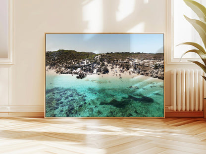 Aerial photograph of Salmon Bay, Rottnest Island