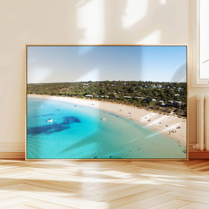 Bunker Bay print displayed on a wall