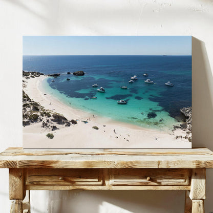 Aerial photograph of Parakeet Bay, Rottnest Island
