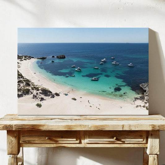 Aerial photograph of Parakeet Bay, Rottnest Island