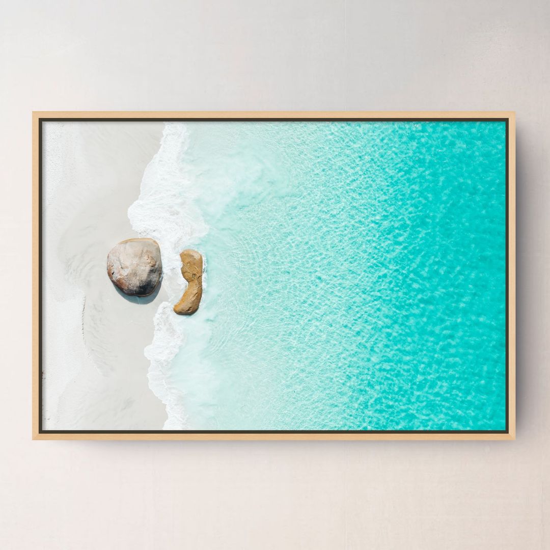 Little Beach, Albany canvas displayed on a wall