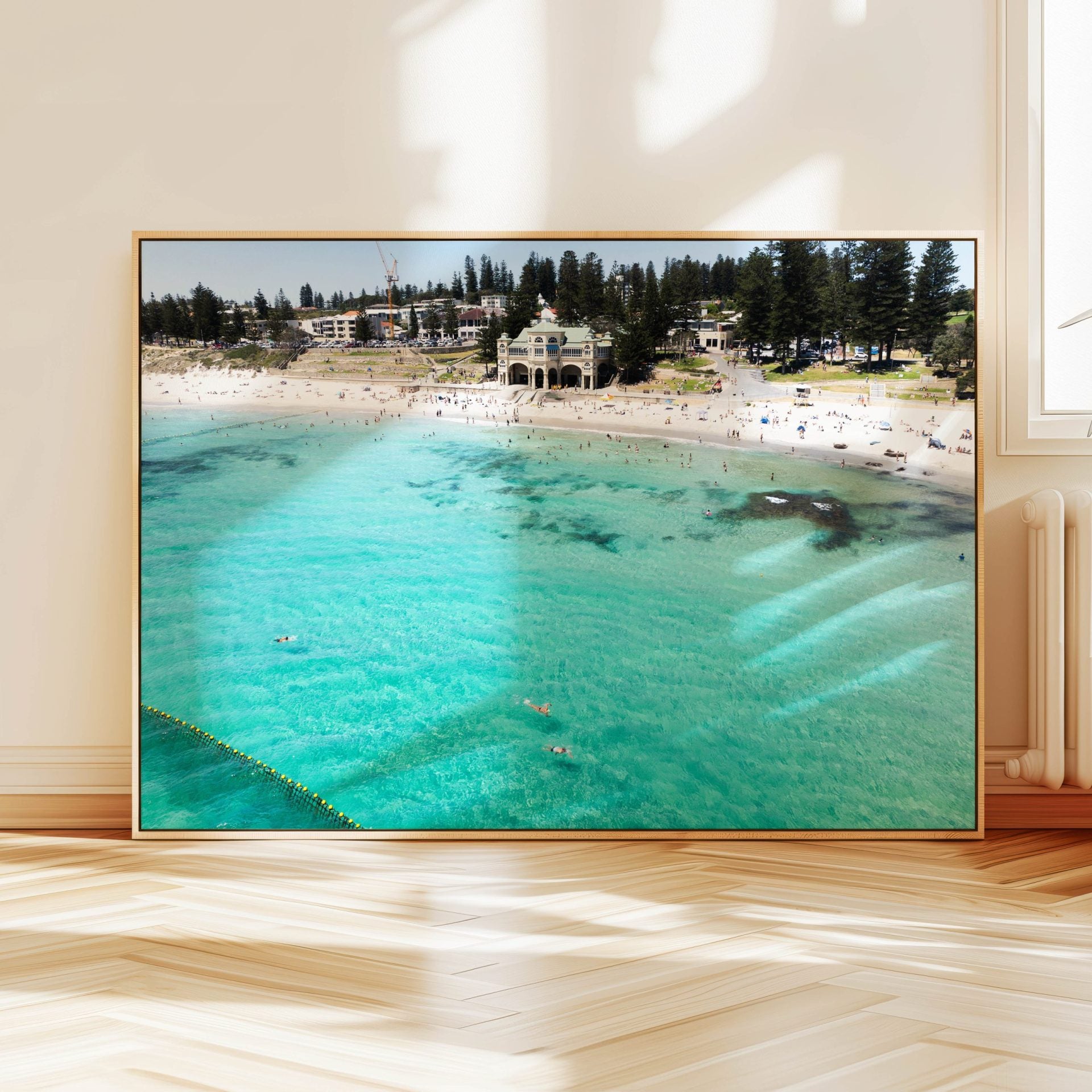 Cottesloe Beach print displayed on a wall