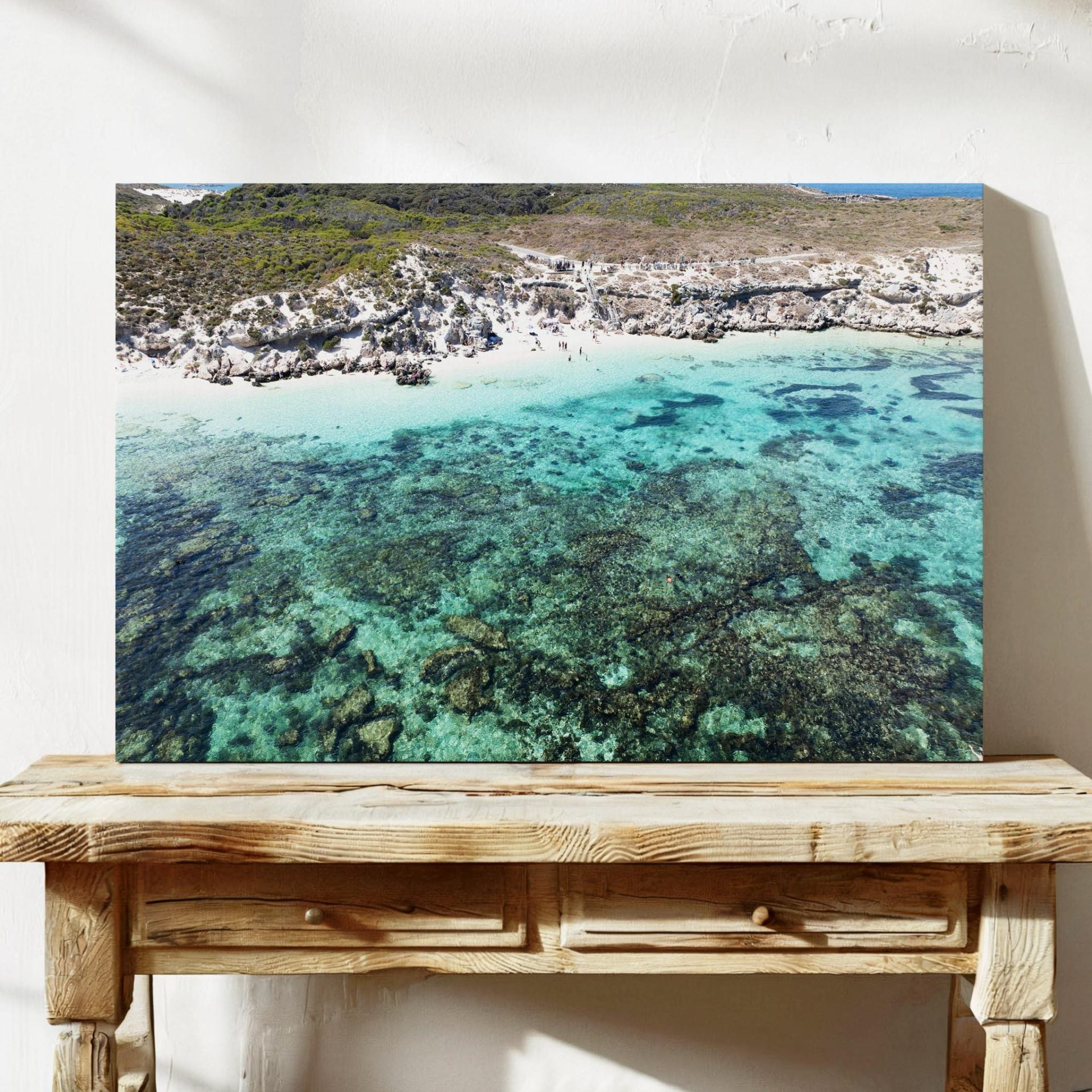 Aerial photograph of Salmon Bay, Rottnest Island