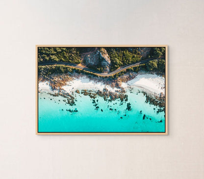 Aerial photograph of Dunsborough hanging on a wall