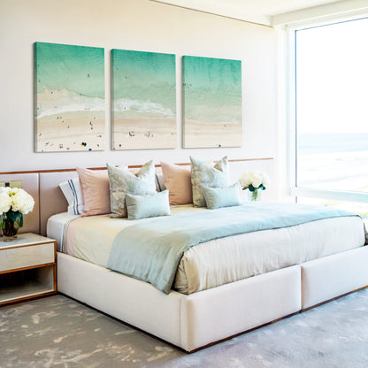 Ocean photography three-piece split canvas