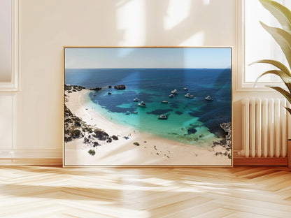 Aerial photograph of Parakeet Bay, Rottnest Island