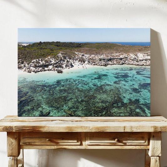 Aerial photograph of Salmon Bay, Rottnest Island