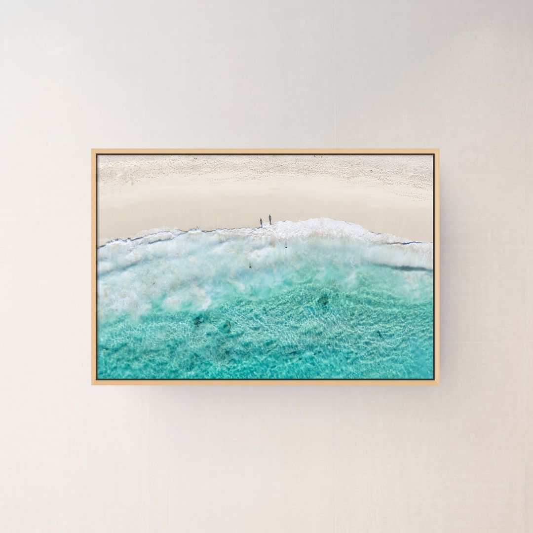 Yallingup Beach canvas displayed on a wall