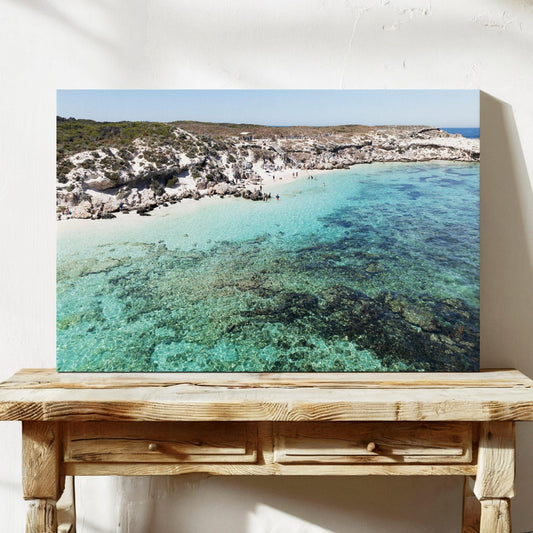 Aerial photograph of Salmon Bay, Rottnest Island