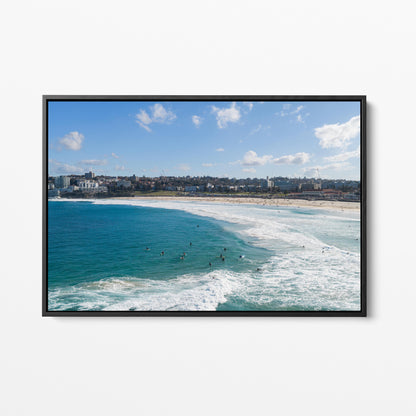 Bondi Beach Black Framed Canvas