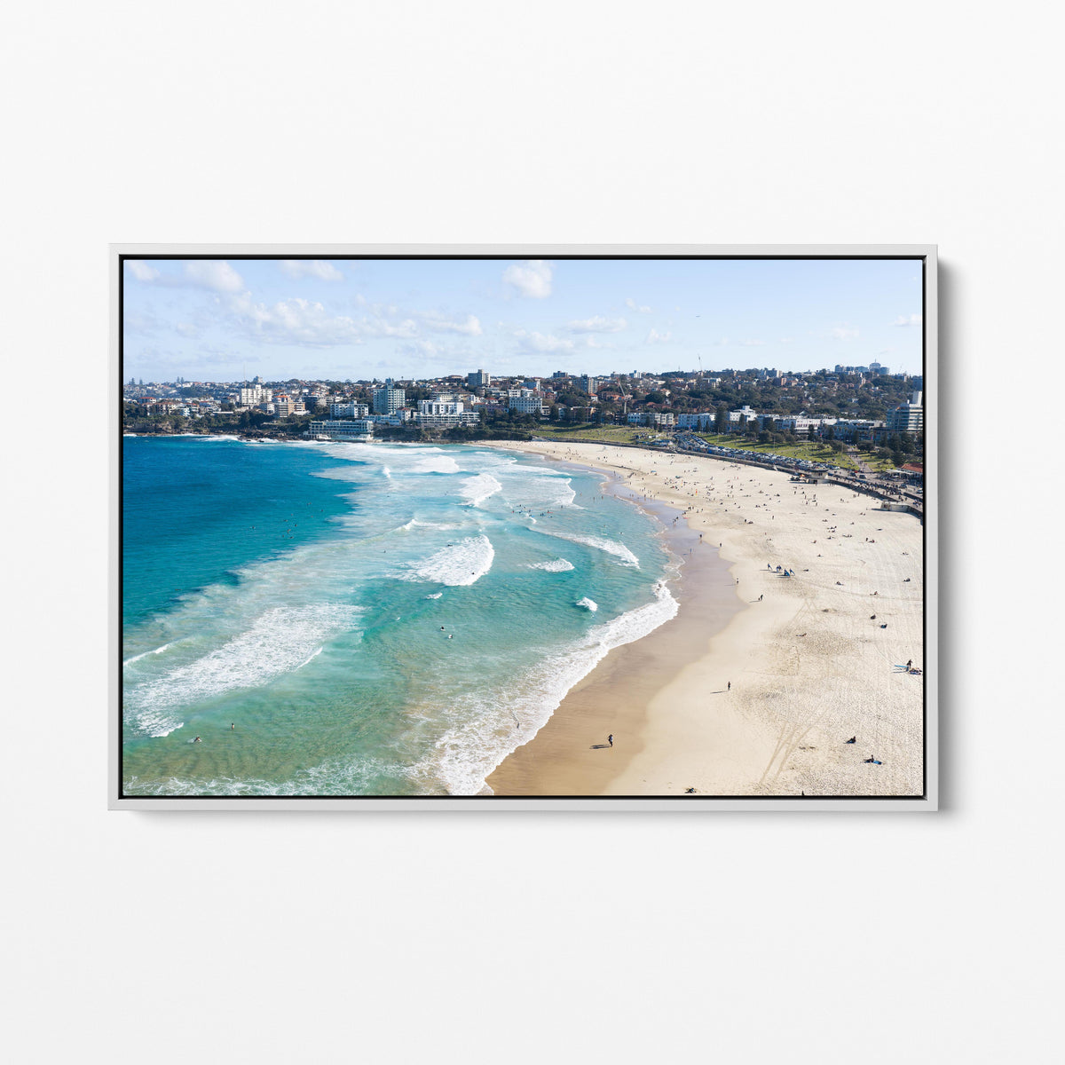 Bondi Beach White Framed Canvas Sydney