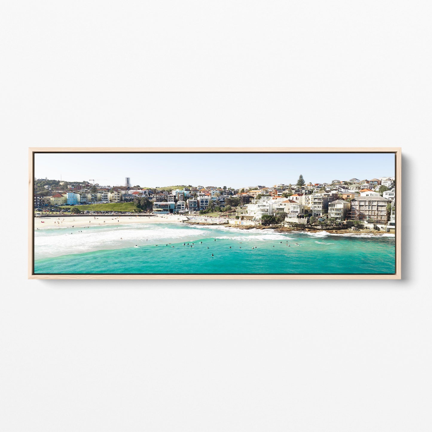 North Bondi panoramic oak framed canvas