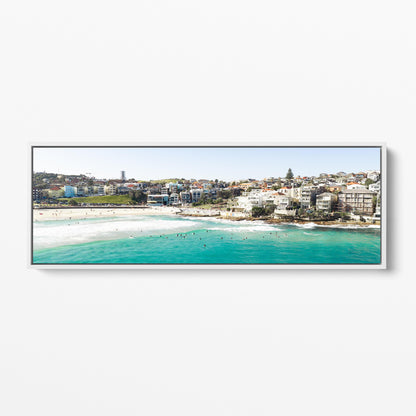 North Bondi panoramic white framed canvas