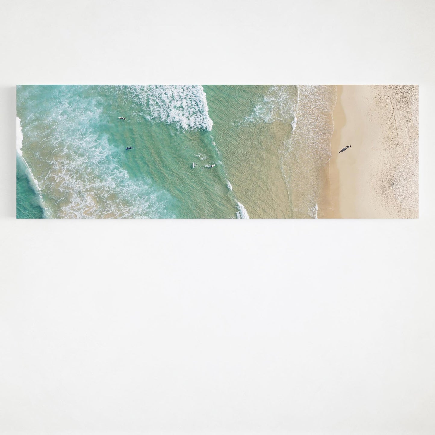 Bondi Beach aerial shoreline panoramic canvas wall art