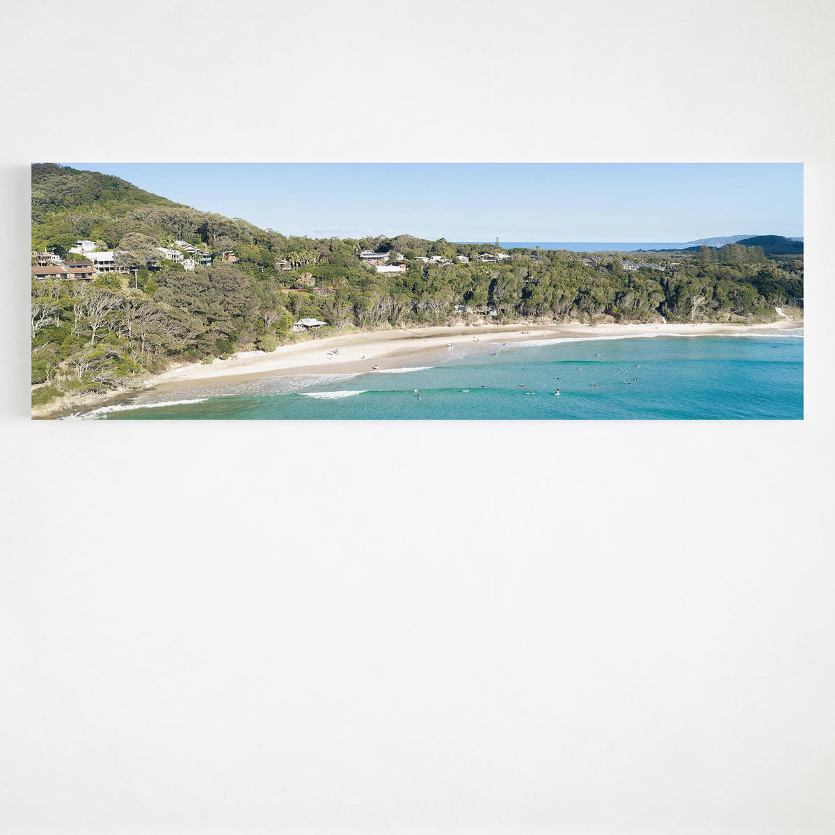 Wategos Beach rainforest panoramic canvas wall art Byron Bay