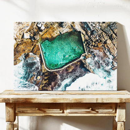 Mahon Pool aerial canvas wall art Maroubra Sydney
