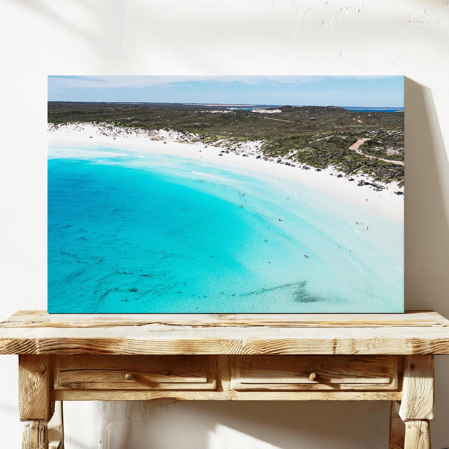 Wharton Beach aerial canvas wall art Esperance