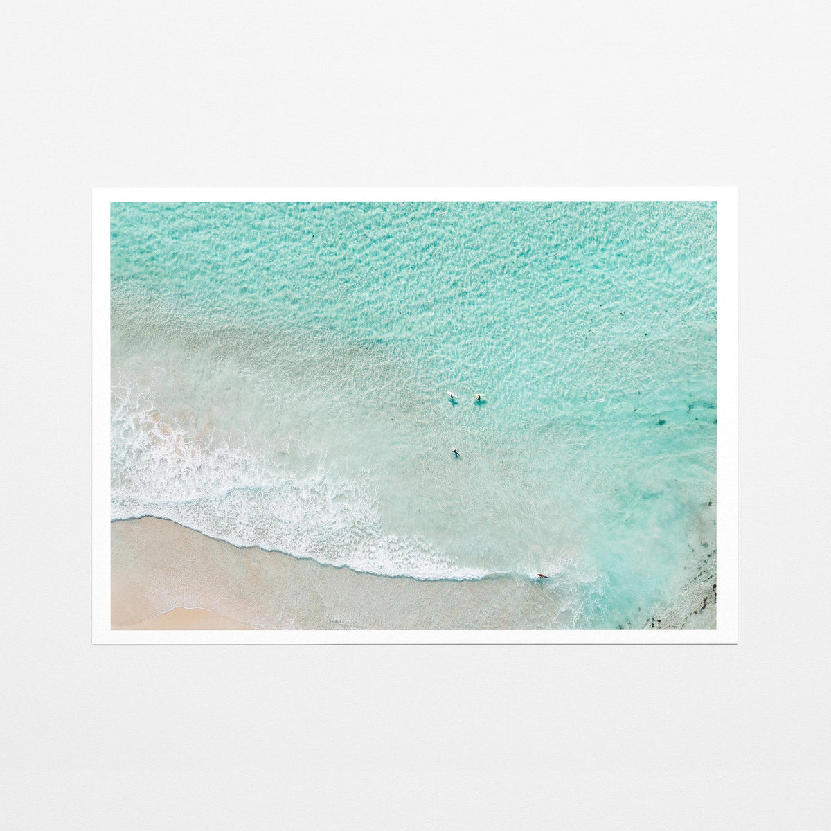 Aerial surfer ocean photography fine art paper print