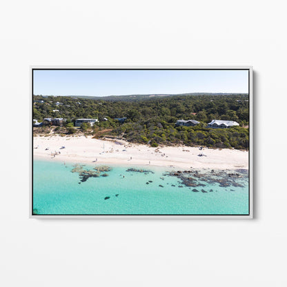 Eagle Bay white framed canvas