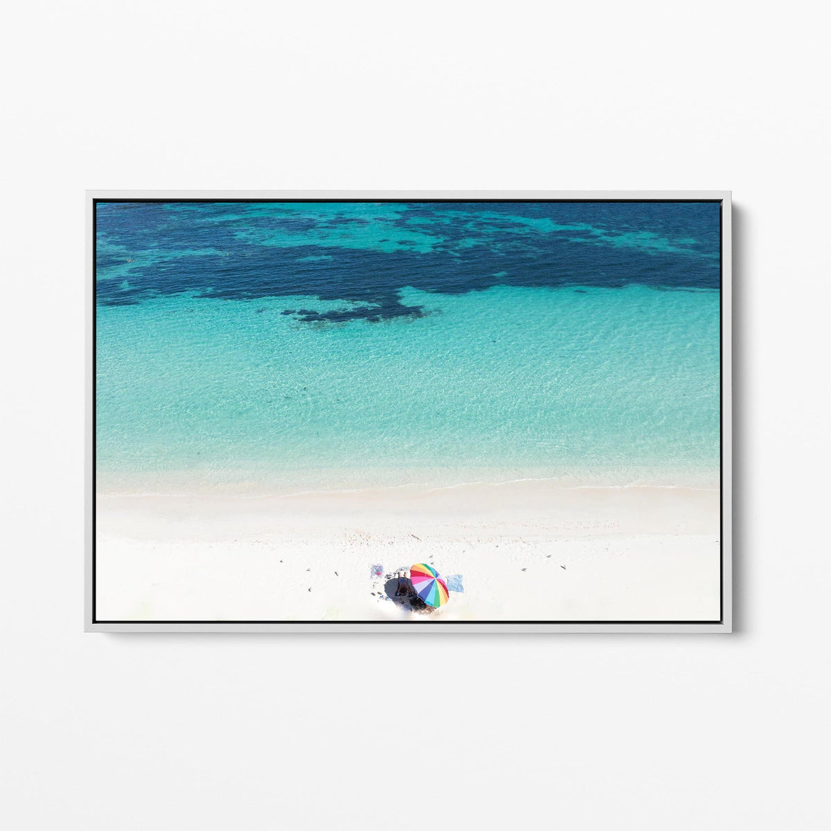 Rottnest Island white framed canvas