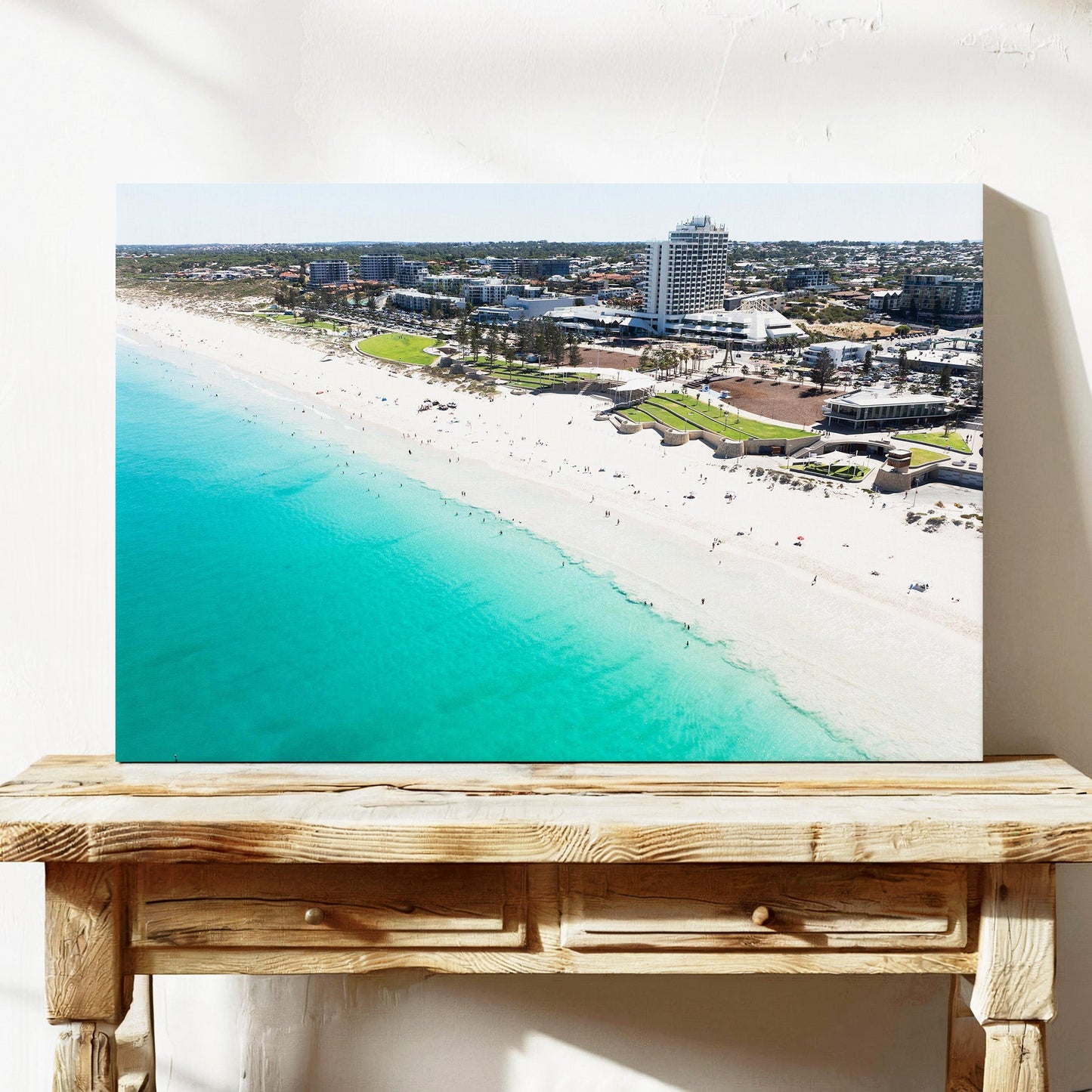 Scarborough Beach aerial canvas wall art Perth