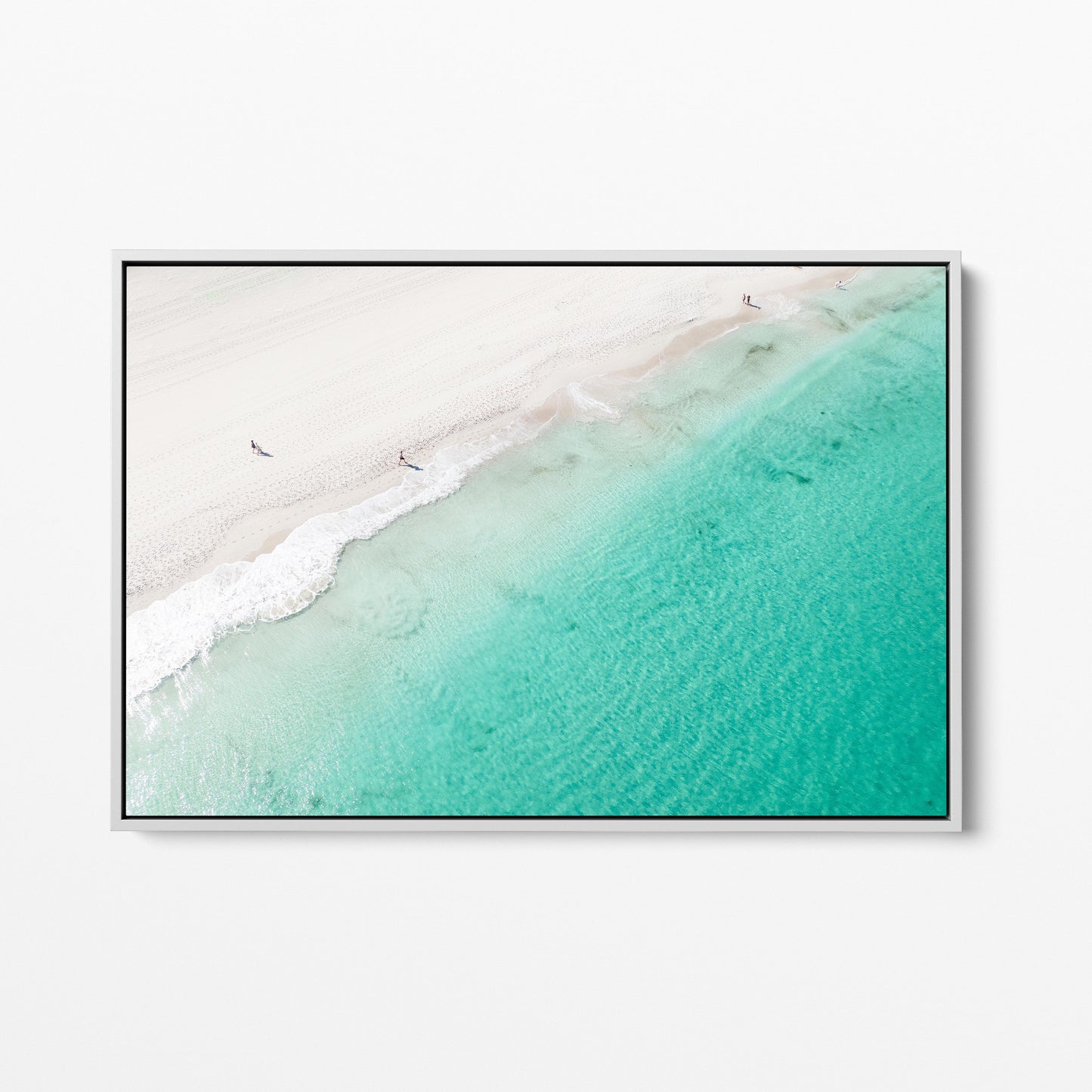Mullaloo Beach white framed canvas