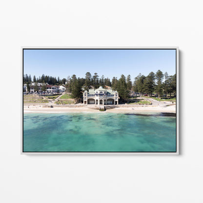 Cottesloe Beach white framed canvas