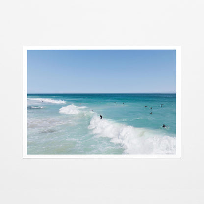 Scarborough surfers fine art paper print