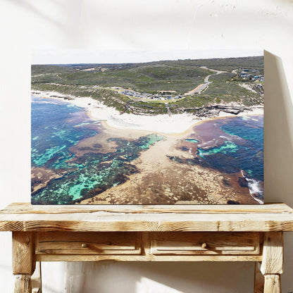 Surfers Point Margaret River aerial canvas wall art