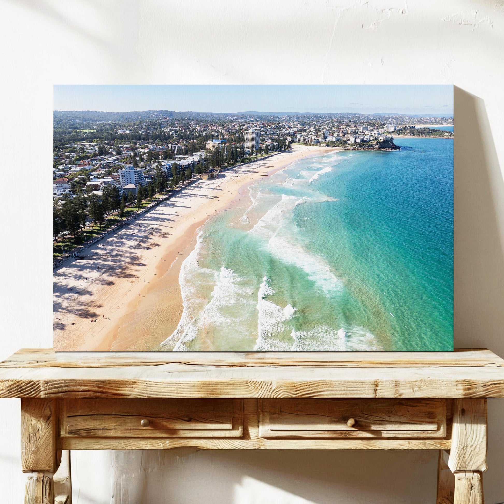 Manly Beach aerial canvas wall art Sydney
