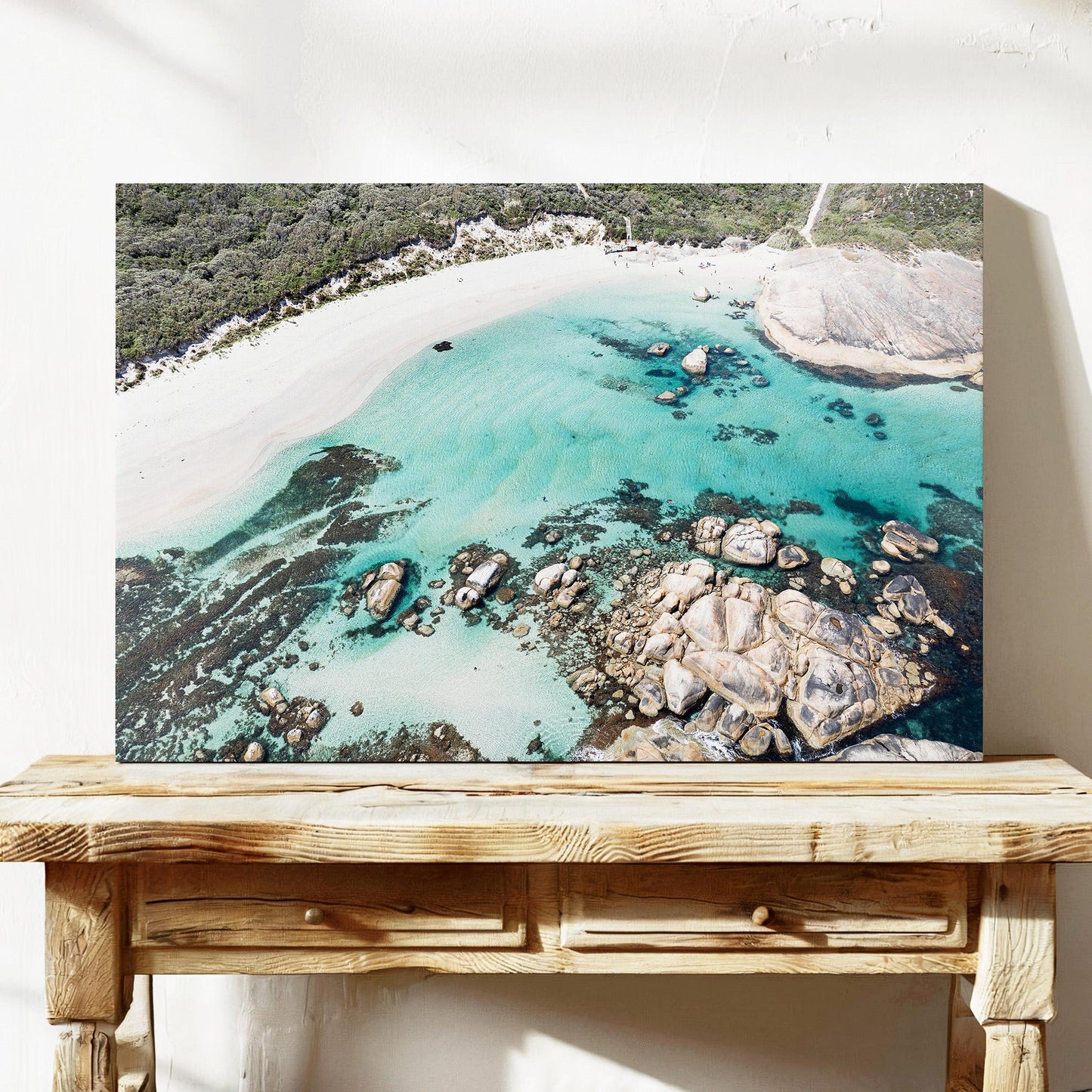 Greens Pool aerial canvas wall art Denmark WA