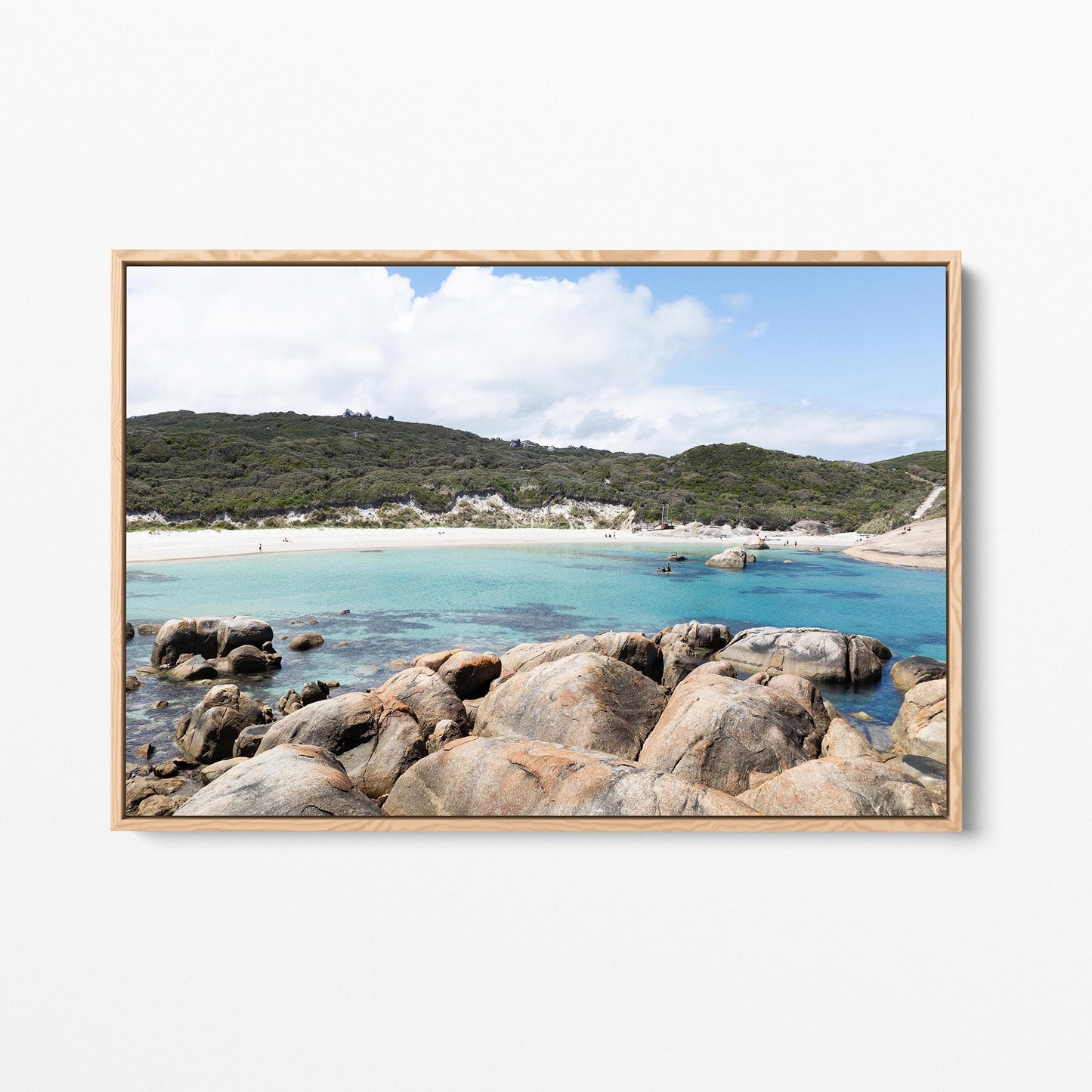 Greens Pool oak framed canvas
