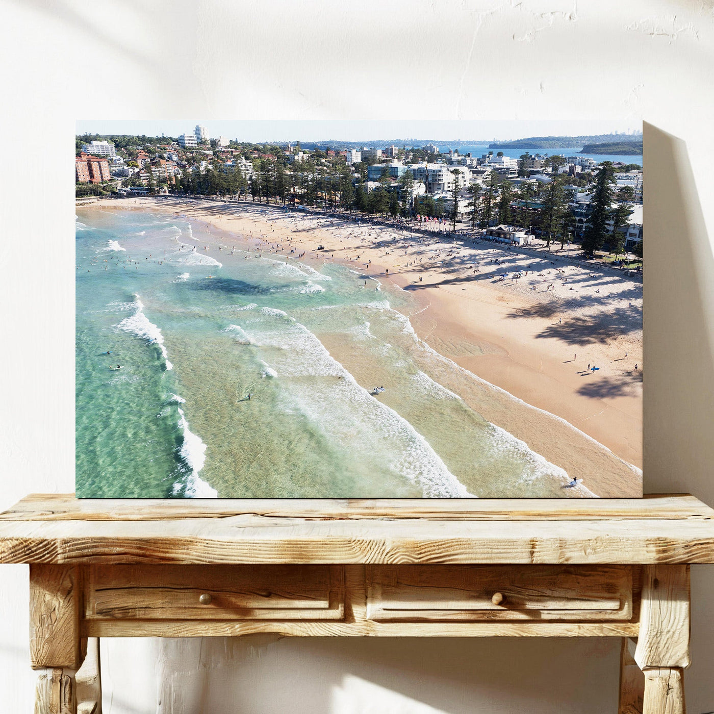 Manly Beach aerial canvas wall art Sydney