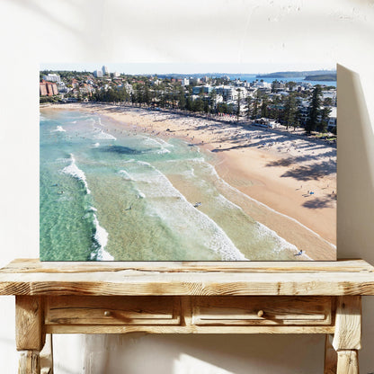 Manly Beach aerial canvas wall art Sydney