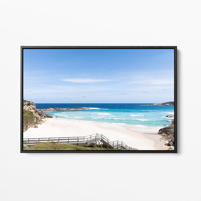 Lowlands Beach black framed canvas