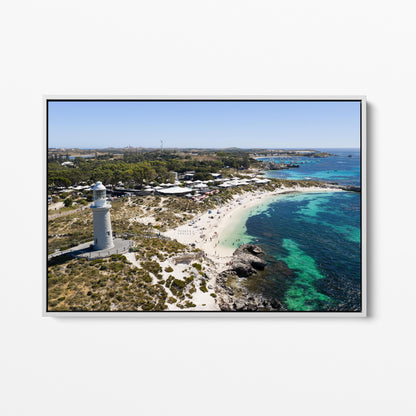 Bathurst Lighthouse White Framed Canvas