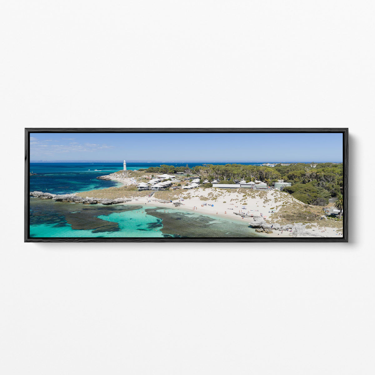The Basin panoramic black framed canvas