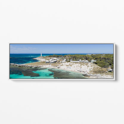 The Basin panoramic white framed canvas