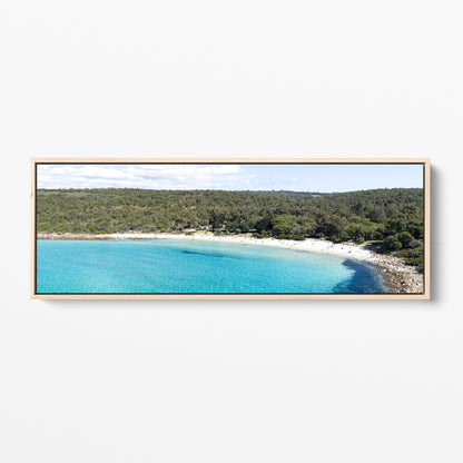 Meelup Beach panoramic oak framed canvas