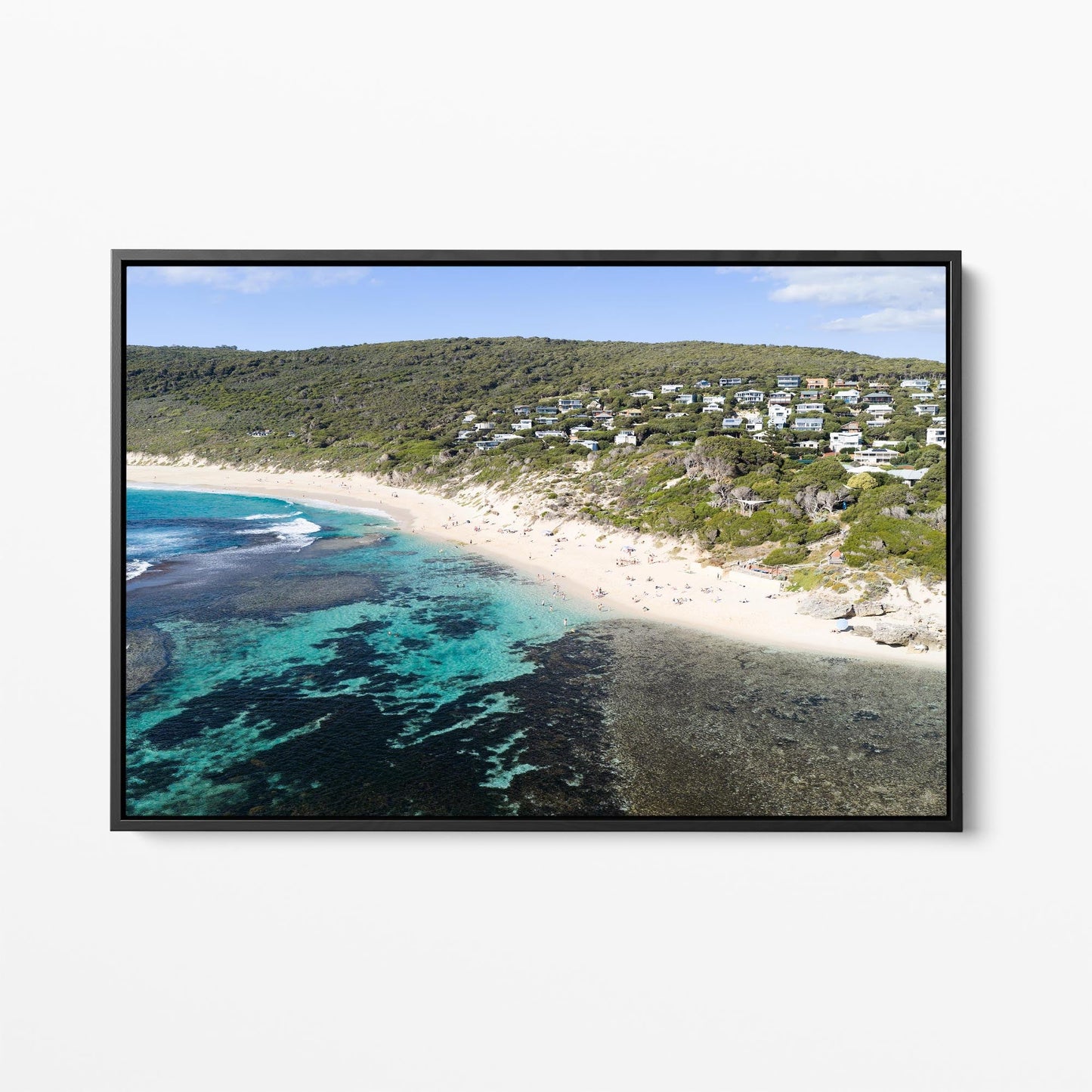 Yallingup Beach black framed canvas