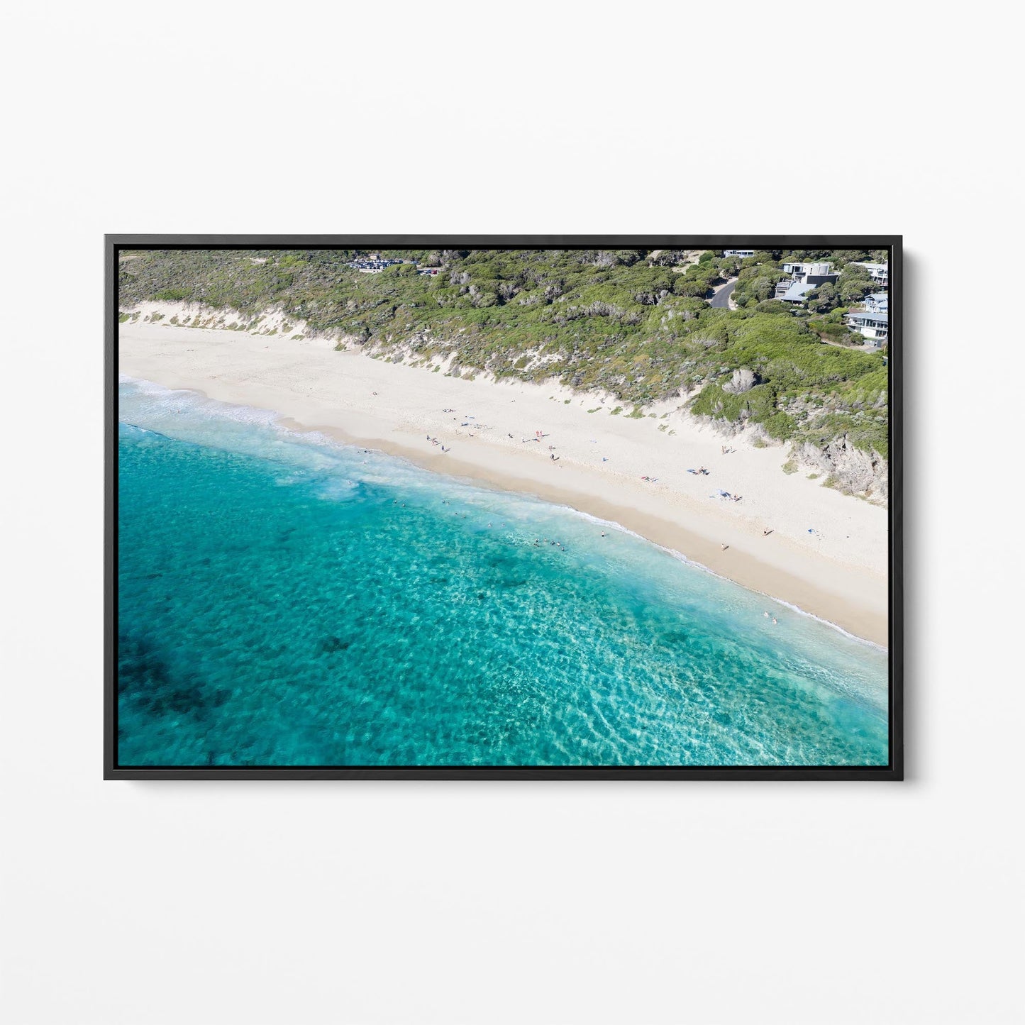 Yallingup coastline black framed canvas
